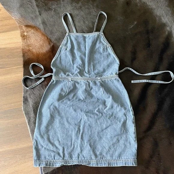white christmas dresses Belted Denim Shirtdress main image 0